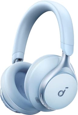 Soundcore by Anker, Space One, Active Noise Cancelling Headphones, 2X Stronger Voice Reduction, 40H ANC Playtime, App Control, LDAC Hi-Res Wireless, Comfortable Fit, Clear Calls, Bluetooth 5.3 (Blue) Sky Blue Space One