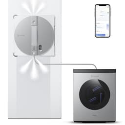 ECOVACS WINBOT W3 Omni Robot Window Cleaner with Auto-Clean & Multi-Functional Station, Win-SLAM 5.0 Smart Navigation, Intelligent Cleaning with Triple Spray System, 12-Level Protection