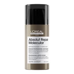 L'Oréal Professionnel Paris Absolut Repair Molecular Leave In Mask - Smooths and Strengthens Hair For All Damaged Hair Types, Protects from Heat 3.4 Fl Oz