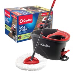 O-Cedar EasyWring Microfiber Spin Mop, Bucket Floor Cleaning System, Red, Gray, Standard #1 Easywring System